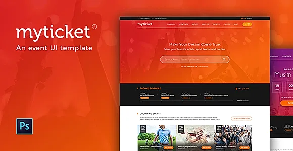 MyTicket - an Event Theme PSD