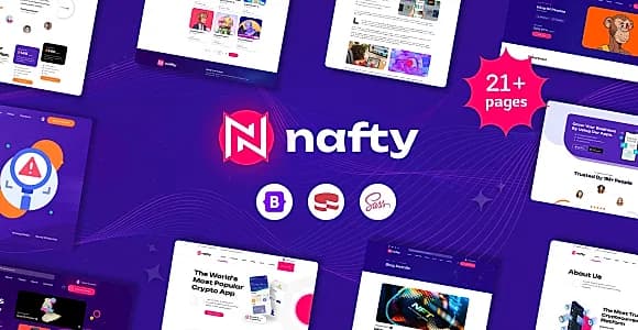 Nafty - crypto and NFT CakePHP Template