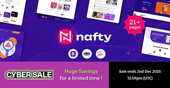 Nafty - Crypto and NFT PHP Template