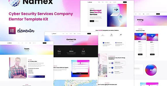 Namex - Cyber Security Services Company Elementor Template Kit