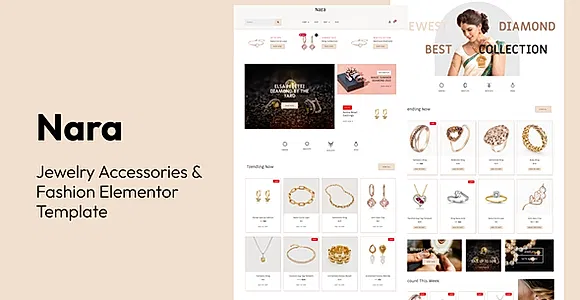 Nara - Jewelry Accessories Store Template Kit