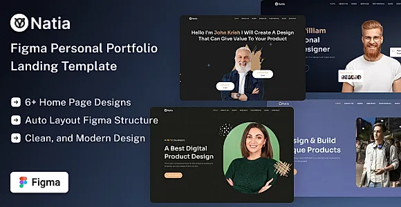 Natia - Figma Personal Portfolio Template