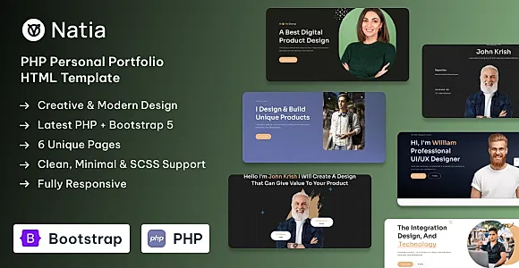 Natia - Personal Portfolio PHP Template