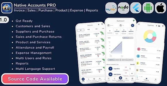 Native Accounts Pro - Full Project | Sales | Purchase | Invoicing | GST Ready
