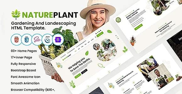 NaturePlant - Gardening And Landscaping HTML Template.