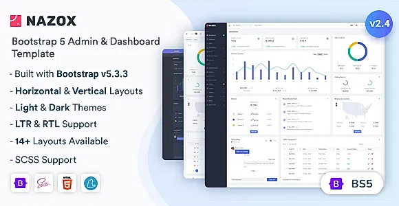 Nazox - Admin & Dashboard Template