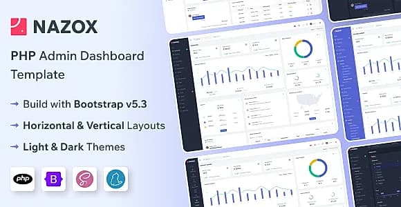 Nazox - PHP Admin & Dashboard Template