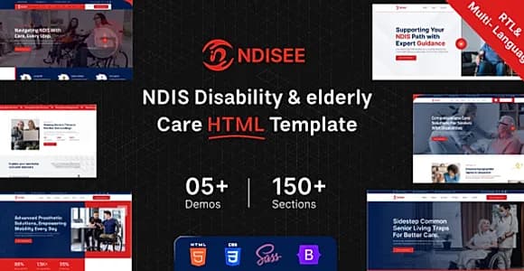 NDISEE - NDIS Disability, Kids & Child Care HTML Template + RTL