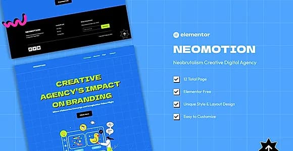 Neomotion - Neobrutalism Creative Agency Website