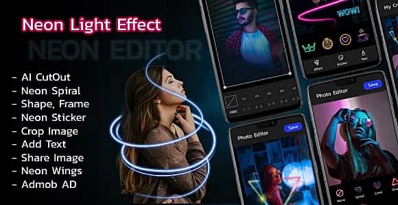 Neon Effects - Neon Photo Editor - Photo Editor - Neon Light - Snap Photo Editor - Neon Art - Neon