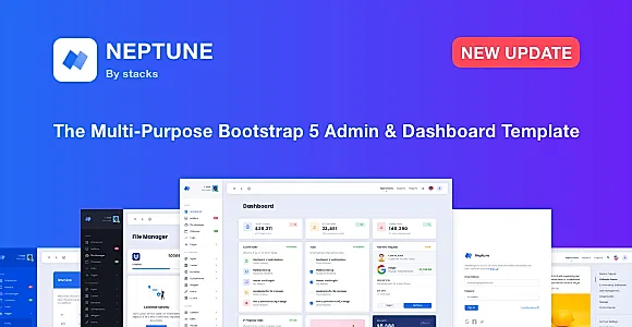 Neptune - Multi-Purpose Bootstrap 5 Admin Dashboard Template