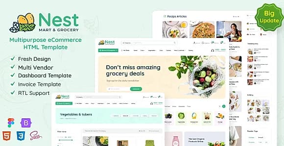 Nest - Multipurpose eCommerce HTML Template