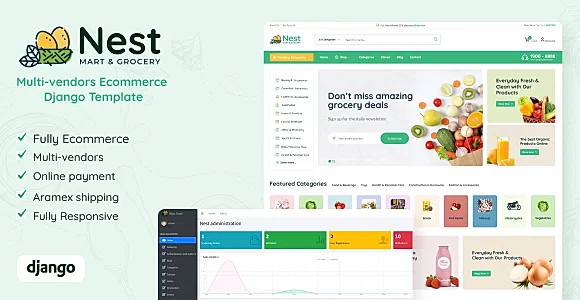 Nest - Multivendor Python Django eCommerce Full Script