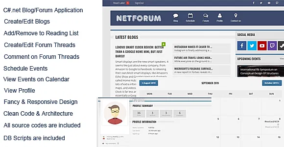 NetForum C#.Net Forum & Blog Application