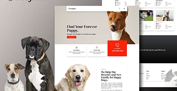 NeuFam - Dog Breeder & Kennel Club Elementor Template Kit