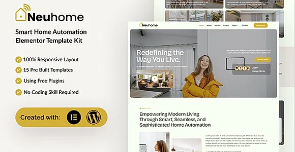 Neuhome - Smart Home Automation Elementor Template Kit