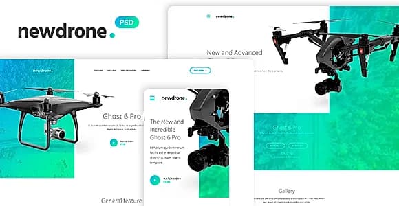 Newdrone - Sale Page, Landing or Concepts PSD Templates