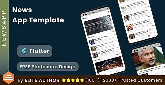 News Android App + News iOS App Template | Flutter | NewsApp