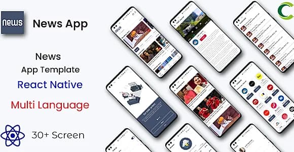 News Android App + News iOS App Template | React Native | Multi Language | NewsApp