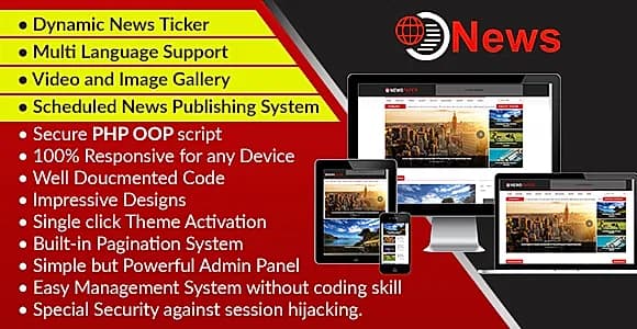 News - Dynamic Newspaper, Magazine and Blog CMS Script