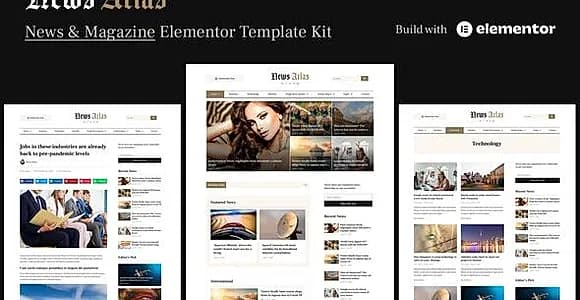 NewsAtlas  – News & Magazine Elementor Template Kit