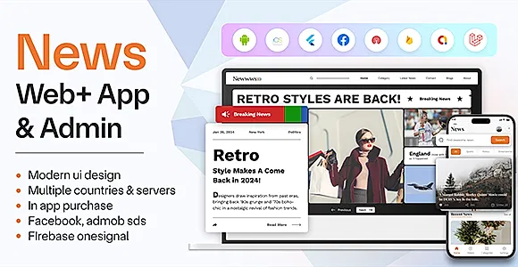 Newsify- News & Magazine Flutter App, News Website - Nextjs