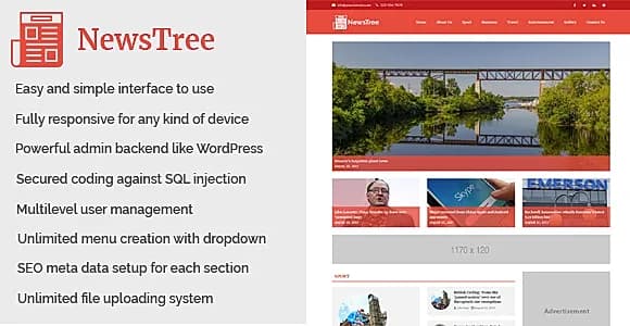 NewsTree - Magazine and News Portal Website CMS