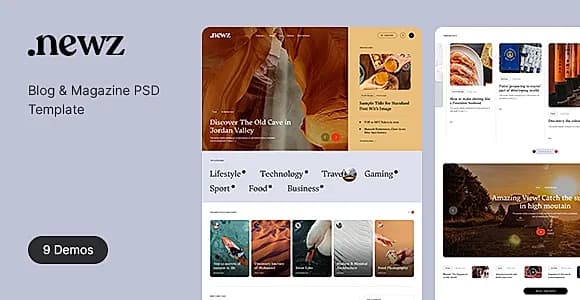 Newz - Blog & Magazine PSD Template