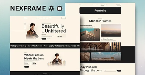 Nexframe - Photography & Portfolio Elementor Kit
