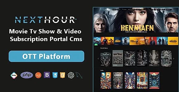 Next Hour - Movie Tv Show & Video Subscription Portal Cms