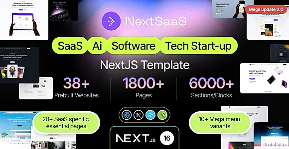 NextSaaS | SaaS, Software, Startup Next.js Template