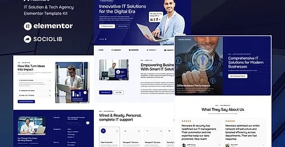 Nexware - IT Solution & Tech Agency Elementor Template Kit