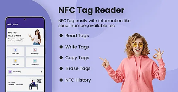 NFC Tool, NFC Tag Reader, NFC Tag Writer, Scan QR Code, Generate QR Code Android 14 Supported App