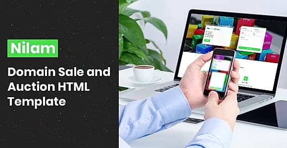 Nilam - Domain Sale and Auction HTML Template