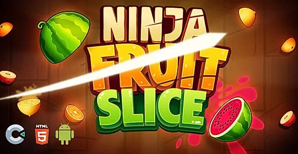 Ninja Fruit Slice [ Construct 3 , HTML5 ]
