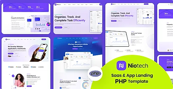 Niotech - Saas & App Landing PhP Template