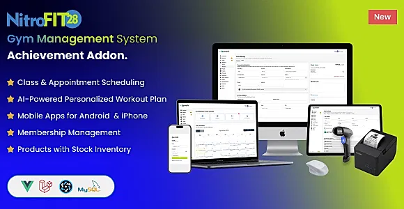 NitroFIT28 | Fitness & Gym Management System Achievement Addon