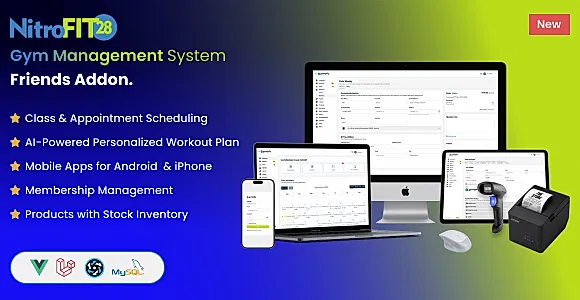 NitroFIT28 | Fitness & Gym Management System Friends Addon