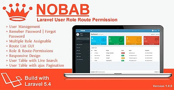 Nobab - Laravel User Role Route Permission