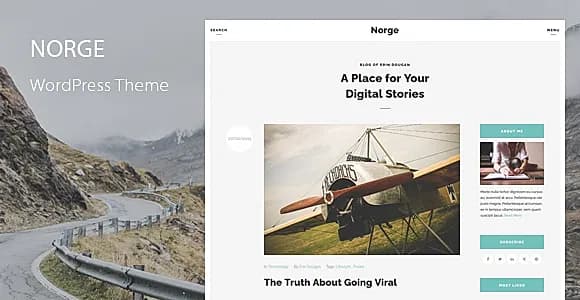 Norge - Responsive Blog WordPress Theme WordPress Theme