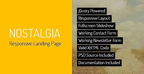 Nostalgia - Landing Page