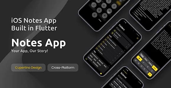 Notes App - Apple iOS Notes App Clone - Cross Platform - Flutter