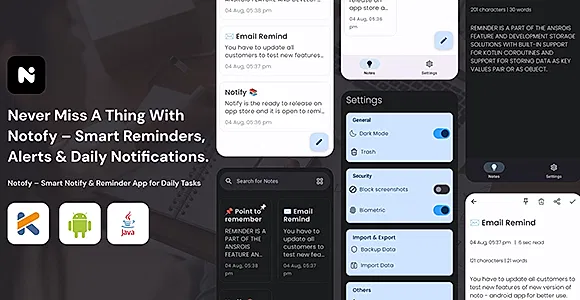 Notofy – Smart Notify & Reminder Android App for Daily Tasks