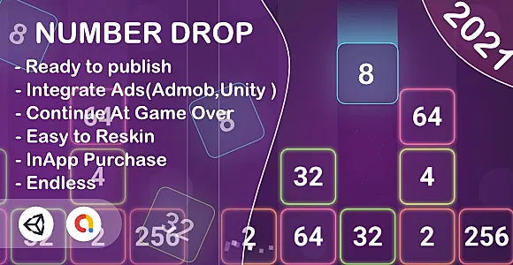 Number Drop(Unity Game+Admob+iOS+Android)