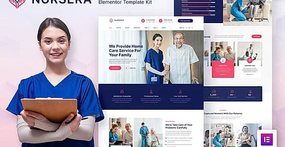 Nursera – Home Care & Private Nursing Services Elementor Template Kit