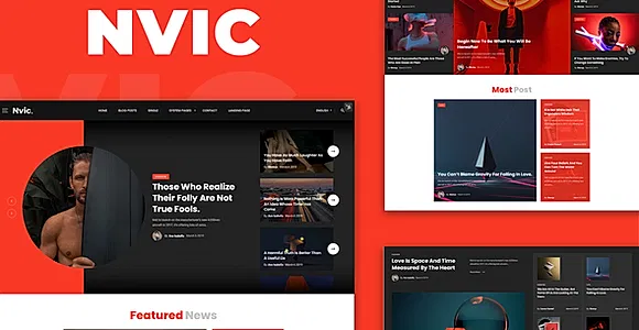 Nvic - Blog & Magazine Elementor Template Kit