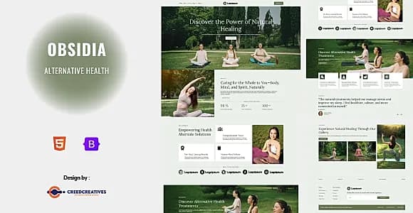 Obsidia - Alternative Health HTML Bootstrap Template