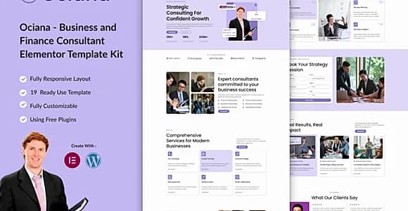 Ociana - Business and Finance Consultant Elementor Template Kit
