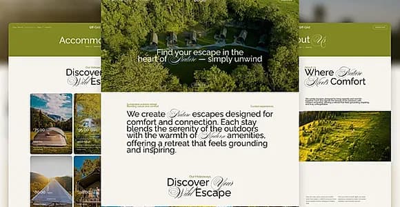 Off-Grid - Modern Natural Glamping Elementor Template Kit