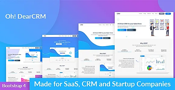 OhDearCRM - SaaS & CRM App Landing Page Template